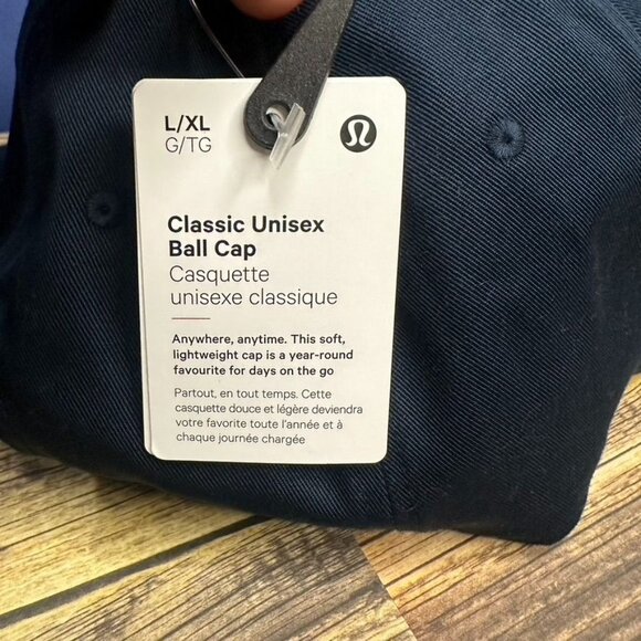Lululemon Classic Ball Cap Adjustable "Meet You Courtside" NWT L/XL (TRNV/WHT) - Picture 9 of 10